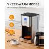 imageAIRMSEN 12Cup Programmable Drip Coffee Maker Stainless Steel Auto Brew with 3 Temperature Settings 4Hour Keep Warm ampamp Reusable Filter Silver
