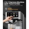 imageAIRMSEN 20 Bar Espresso Machine with Automatic Milk Frother Cappuccino ampamp Latte Coffee Maker with Quick Brew Dual Boiler 1350W  1000W Stainless Steel 60oz Water Tank Touchscreen