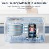 imageAIRMSEN 21Quart Ice Cream Maker Machine with Builtin Compressor No PreFreezing Required Fully Automatic Frozen Treats Maker with LED Display ampamp Timer 72Minute Cooling Function Stainless Steel