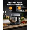 imageAIRMSEN Automatic Stand Mixer with LED Touchscreen ampamp Timer  11 Speed TiltHead Dough Mixer Fits 53QT Bowl ampamp 3IN1 Attachments  Kitchen Electric Mixer for Bread Cake Baking  Black and GrayBlack and Gray