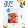 imageAIRMSEN Reusable Vacuum Sealer Bags 10 PCS  Fits AIRMSEN Chef FoodSaver and Most Handheld Sealers  BPA Free Food Saver Bags for Meal Prep Sous Vide Marinator  5L 138quotx 118quotMedium10 PCS