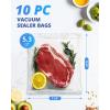 imageAIRMSEN Reusable Vacuum Sealer Bags 10 PCS  Fits AIRMSEN Chef FoodSaver and Most Handheld Sealers  BPA Free Food Saver Bags for Meal Prep Sous Vide Marinator  5L 138quotx 118quotLarge10 PCS