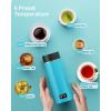imageAIRMSEN Travel Electric Kettle with 6 Temperature Control 4 KeepWarm Modes  500ml Portable Water Boiler Builtin 316 Stainless Steel  Mini Hot Water Kettle for Tea Milk Coffee  Blue