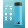 imageAIRMSEN Travel Electric Kettle with 6 Temperature Control 4 KeepWarm Modes  500ml Portable Water Boiler Builtin 316 Stainless Steel  Mini Hot Water Kettle for Tea Milk Coffee  Blue