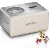 imageAIRMSEN 21Quart Ice Cream Maker Machine with Builtin Compressor No PreFreezing Required Fully Automatic Frozen Treats Maker with LED Display ampamp Timer 72Minute Cooling Function Stainless Steel