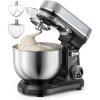 imageAIRMSEN Automatic Stand Mixer with LED Touchscreen ampamp Timer  11 Speed TiltHead Dough Mixer Fits 53QT Bowl ampamp 3IN1 Attachments  Kitchen Electric Mixer for Bread Cake Baking  Black and GrayBlack and Gray