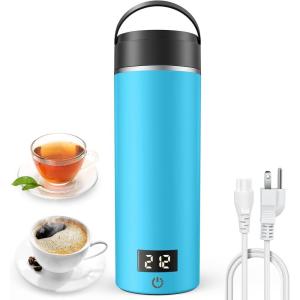 imageAIRMSEN Travel Electric Kettle with 6 Temperature Control 4 KeepWarm Modes  500ml Portable Water Boiler Builtin 316 Stainless Steel  Mini Hot Water Kettle for Tea Milk Coffee  Blue