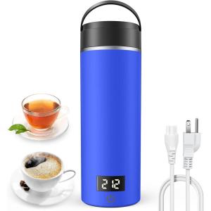imageAIRMSEN Travel Electric Kettle with 6 Temperature Control 4 KeepWarm Modes  500ml Portable Water Boiler Builtin 316 Stainless Steel  Mini Hot Water Kettle for Tea Milk Coffee  Navy