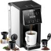 imageAIRMSEN Grind ampamp Brew Coffee Maker with Builtin Grinder  SingleServe Machine Compatible with KCup Pods ampamp Ground Coffee 1000W Fast 614oz Brew Descaling Alert Touchscreen ampamp 50oz Removable Tank