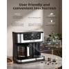 imageAIRMSEN 12Cup Programmable Coffee Maker  Single Serve Machine for KCup Pods ampamp Ground 1000W Fast Brew Delay Start 2H Keep Warm Touchscreen 60oz Tank Glass Carafe  Home ampamp Office