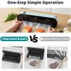 imageAIRMSEN 1Step Vacuum Sealer for Food 6in1 Fully Automatic Vacuum Sealer Builtin Cutter amp Bag Storage LED Touch Panel Dry amp Moist Modes for Food Preservation Starter Kit Included