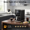 image:imageAIRMSEN Grind amp Brew Coffee Maker with Builtin Grinder Programmable Single Serve Coffee Maker  5 Cup800ML 3 Grind Settings Auto Keep Warm amp Glass Carafe for Small Home and Office