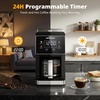 image:imageAIRMSEN Grind amp Brew Coffee Maker with Builtin Grinder Programmable Single Serve Coffee Maker  5 Cup800ML 3 Grind Settings Auto Keep Warm amp Glass Carafe for Small Home and Office Pure Black