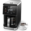 image:imageAIRMSEN 2 in 1 Coffee Maker with Grinder  Programmable Single Serve Machine Compatible with Beans amp Ground 900W Fast 26oz Brewer Descaling Alert Color Touchscreen Glass Carafe