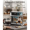 image:imageAIRMSEN 12Cup Programmable Duo Coffee Maker  Single Serve Machine for KCup Pods amp Ground 1000W Fast Brew Delay Start 2H Keep Warm Touchscreen 60oz Tank Glass Carafe  Home amp OfficeBlack