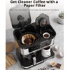 image:imageAIRMSEN 12Cup Programmable Duo Coffee Maker  Single Serve Machine for KCup Pods amp Ground 1000W Fast Brew Delay Start 2H Keep Warm Touchscreen 60oz Tank Glass Carafe  Home amp OfficeBlack