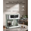 image:imageAIRMSEN 12Cup Programmable Duo Coffee Maker  Single Serve Machine for KCup Pods amp Ground 1000W Fast Brew Delay Start 2H Keep Warm Touchscreen 60oz Tank Glass Carafe  Home amp OfficeGreen