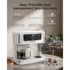 image:imageAIRMSEN 12Cup Programmable Duo Coffee Maker  Single Serve Machine for KCup Pods amp Ground 1000W Fast Brew Delay Start 2H Keep Warm Touchscreen 60oz Tank Glass Carafe  Home amp OfficeBeige