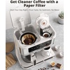 image:imageAIRMSEN 12Cup Programmable Duo Coffee Maker  Single Serve Machine for KCup Pods amp Ground 1000W Fast Brew Delay Start 2H Keep Warm Touchscreen 60oz Tank Glass Carafe  Home amp OfficeBeige