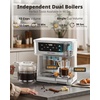 image:imageAIRMSEN 12Cup Programmable Duo Coffee Maker  Single Serve Machine for KCup Pods amp Ground 1000W Fast Brew Delay Start 2H Keep Warm Touchscreen 60oz Tank Glass Carafe  Home amp OfficeBeige