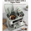 image:imageAIRMSEN 12Cup Programmable Duo Coffee Maker  Single Serve Machine for KCup Pods amp Ground 1000W Fast Brew Delay Start 2H Keep Warm Touchscreen 60oz Tank Glass Carafe  Home amp OfficeGreen