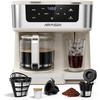 image:imageAIRMSEN 12Cup Programmable Duo Coffee Maker  Single Serve Machine for KCup Pods amp Ground 1000W Fast Brew Delay Start 2H Keep Warm Touchscreen 60oz Tank Glass Carafe  Home amp OfficeBeige